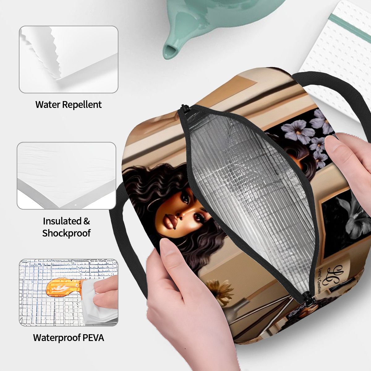 Latin Beauty - Large Insulated Lunch Bag