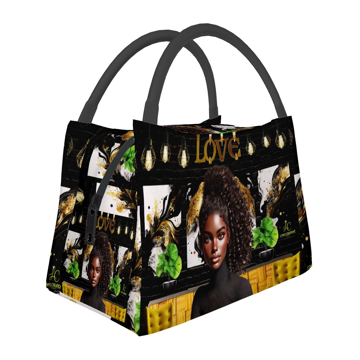 Ponytail Princess - Rectangle Insulated Lunch Bag with Aluminum Film