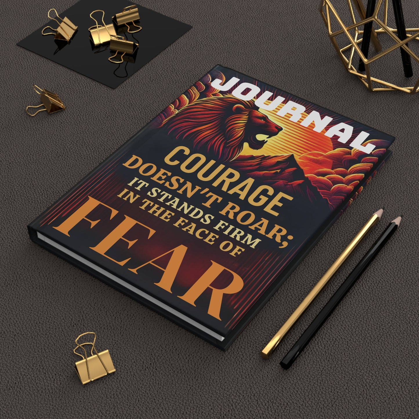 Lion Courage - Hardcover Journal Matte