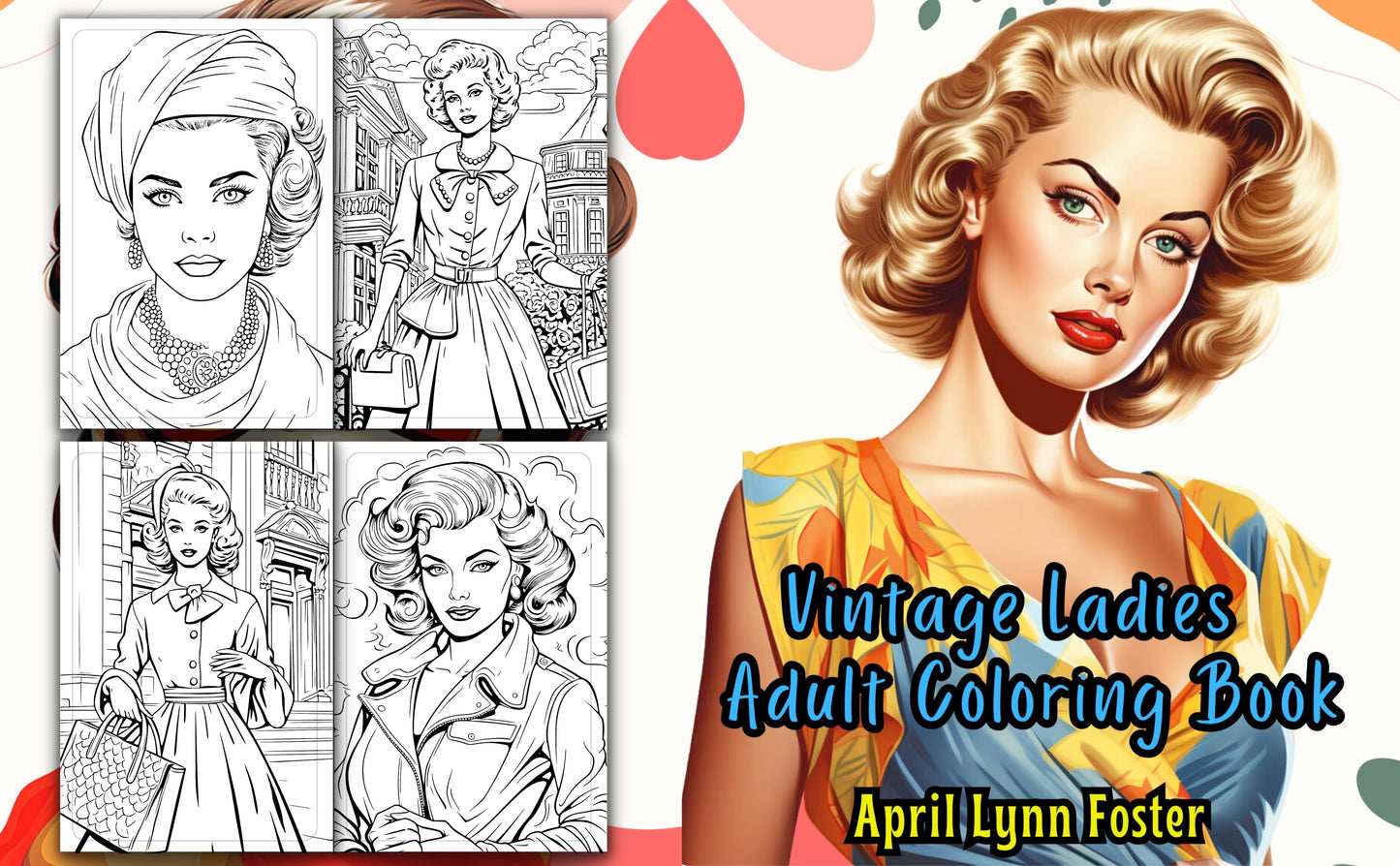 Vintage Ladies Adult Coloring Book