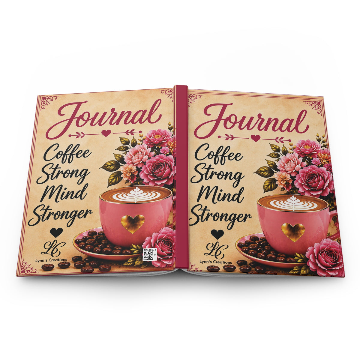 Coffee & Roses Hardcover Journal - Hardcover Journal Matte