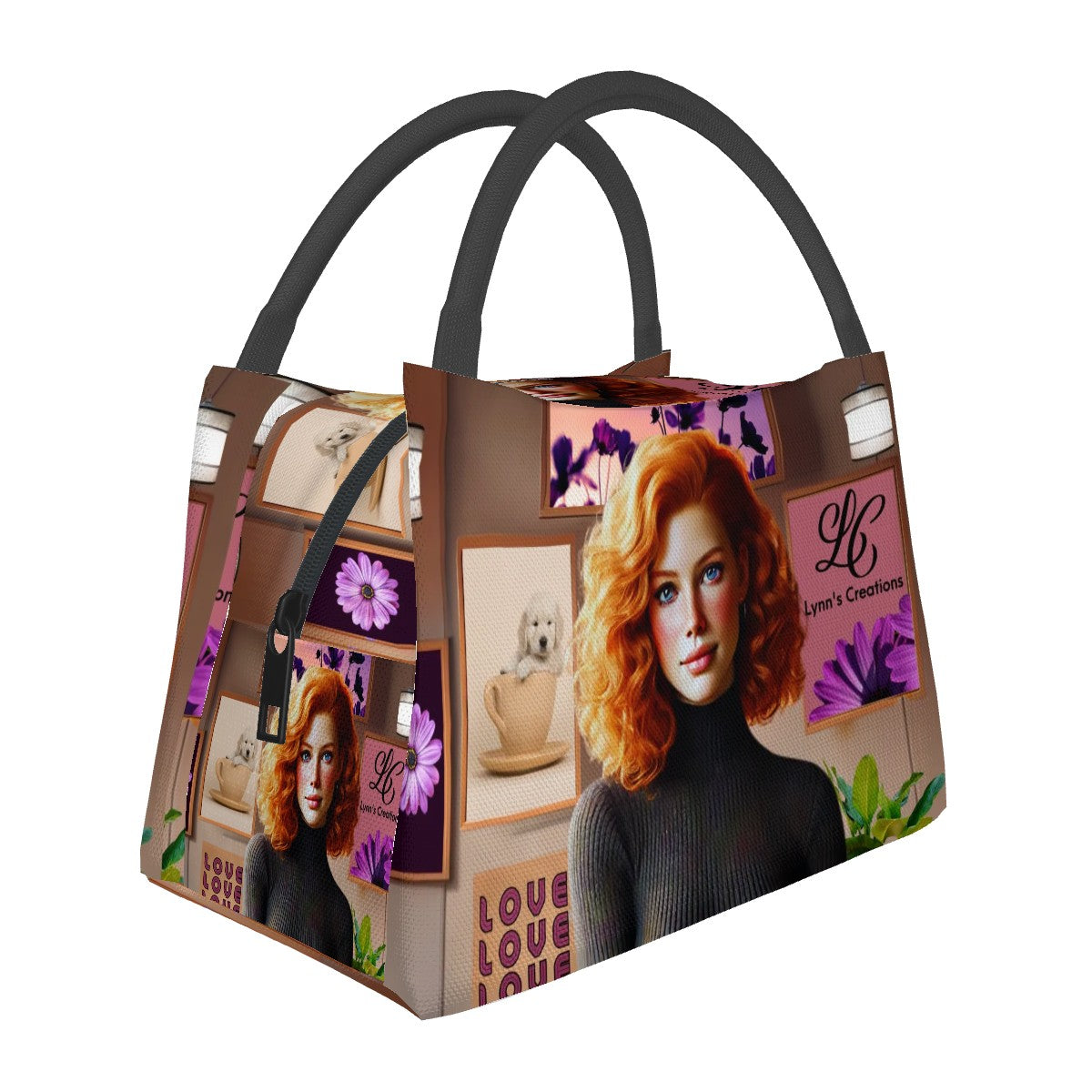 Red Raspberry Cutie - Rectangle Insulated Lunch Bag with Aluminum Film