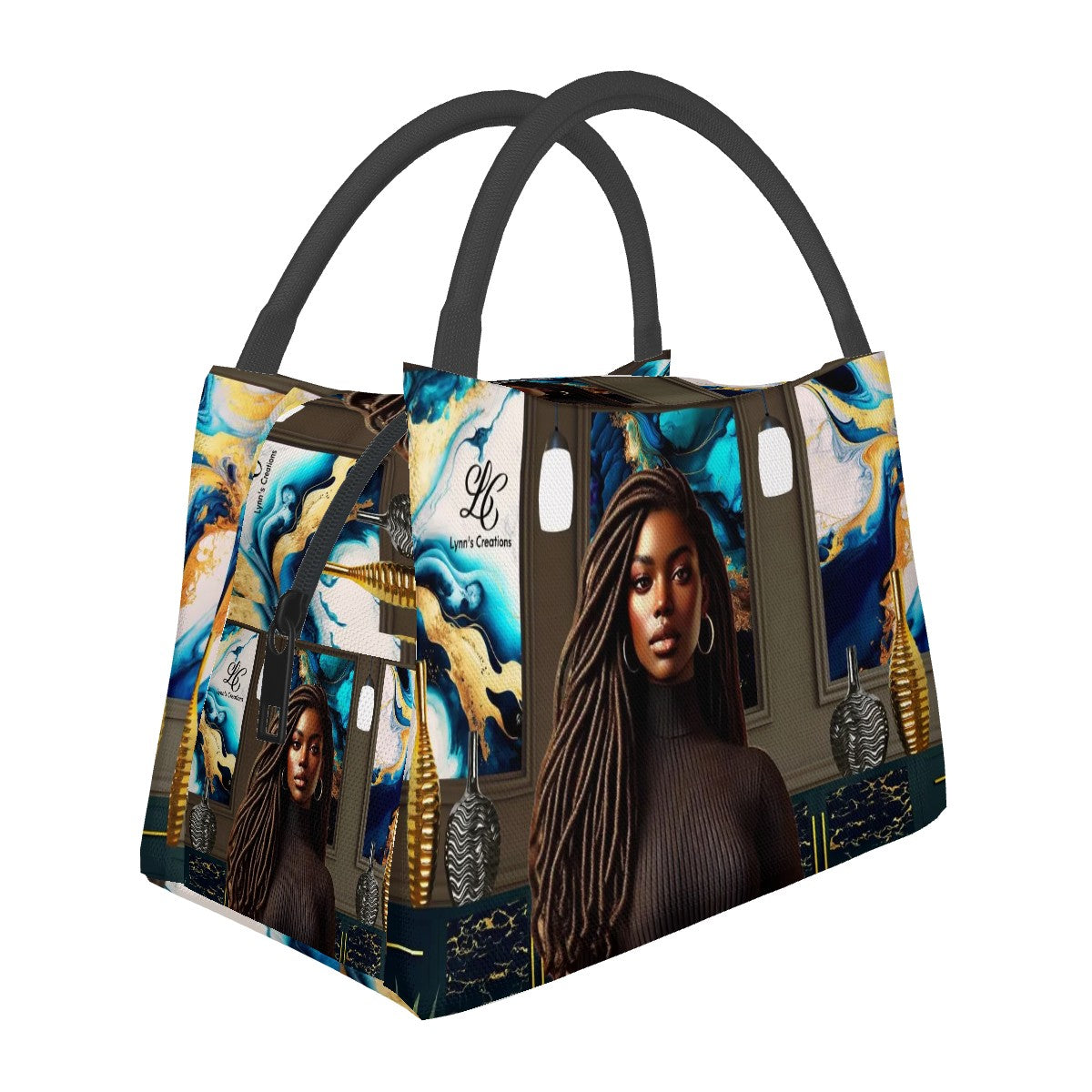 Lovely Lena Joy - Rectangle Insulated Lunch Bag with Aluminum Film