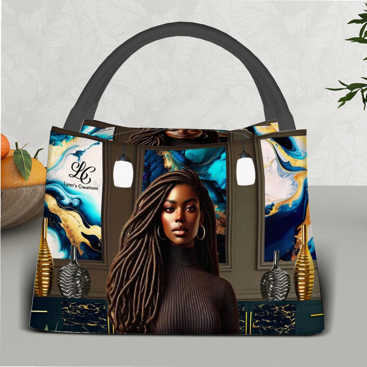 Lovely Lena Joy - Rectangle Insulated Lunch Bag with Aluminum Film