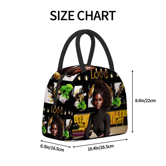 Ponytail Princess - Large Insulated Lunch Bag