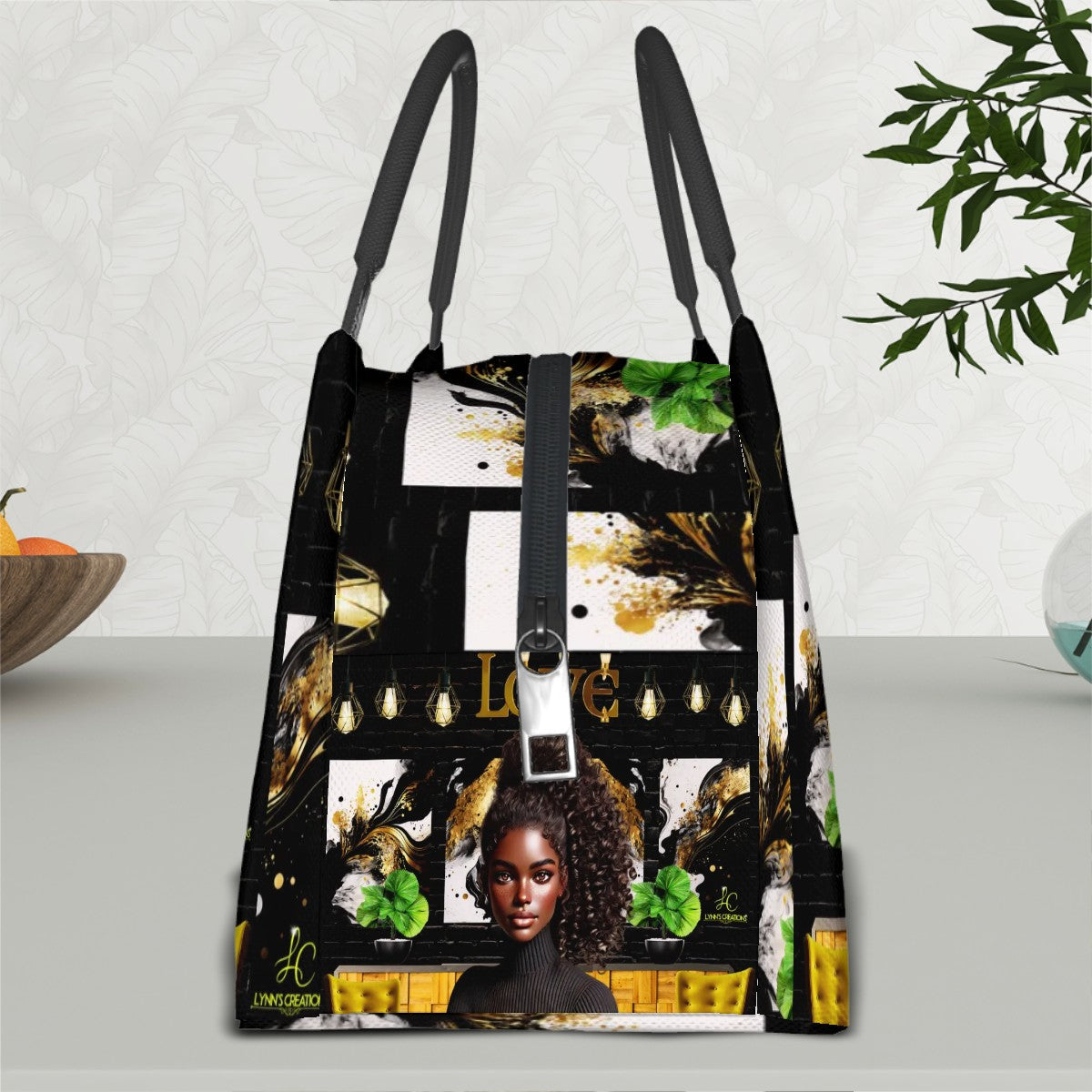 Ponytail Princess - Rectangle Insulated Lunch Bag with Aluminum Film