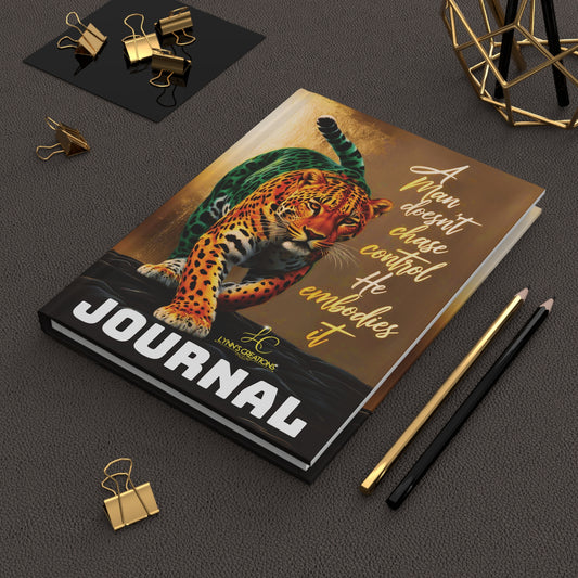 Empowering Leopard Hardcover Journal