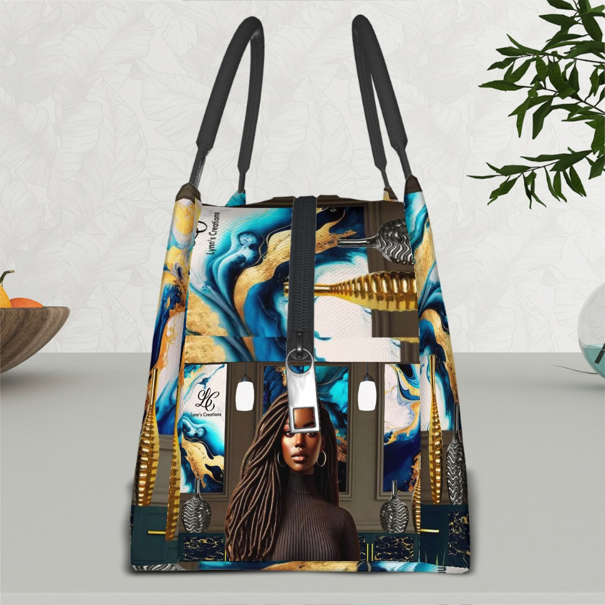 Lovely Lena Joy - Rectangle Insulated Lunch Bag with Aluminum Film