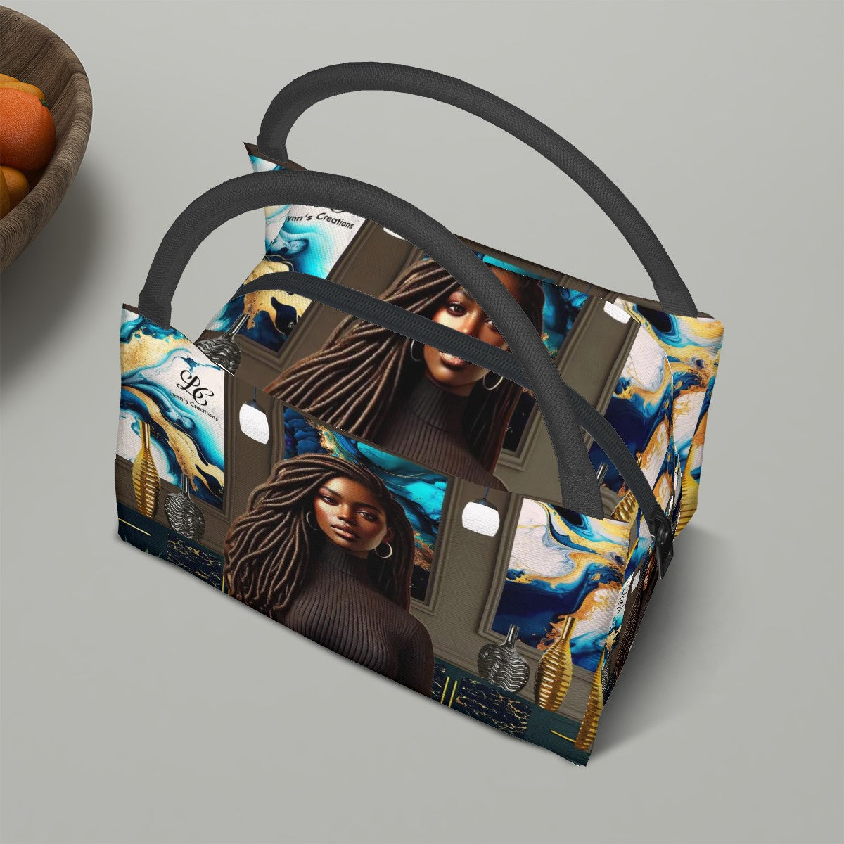 Lovely Lena Joy - Rectangle Insulated Lunch Bag with Aluminum Film
