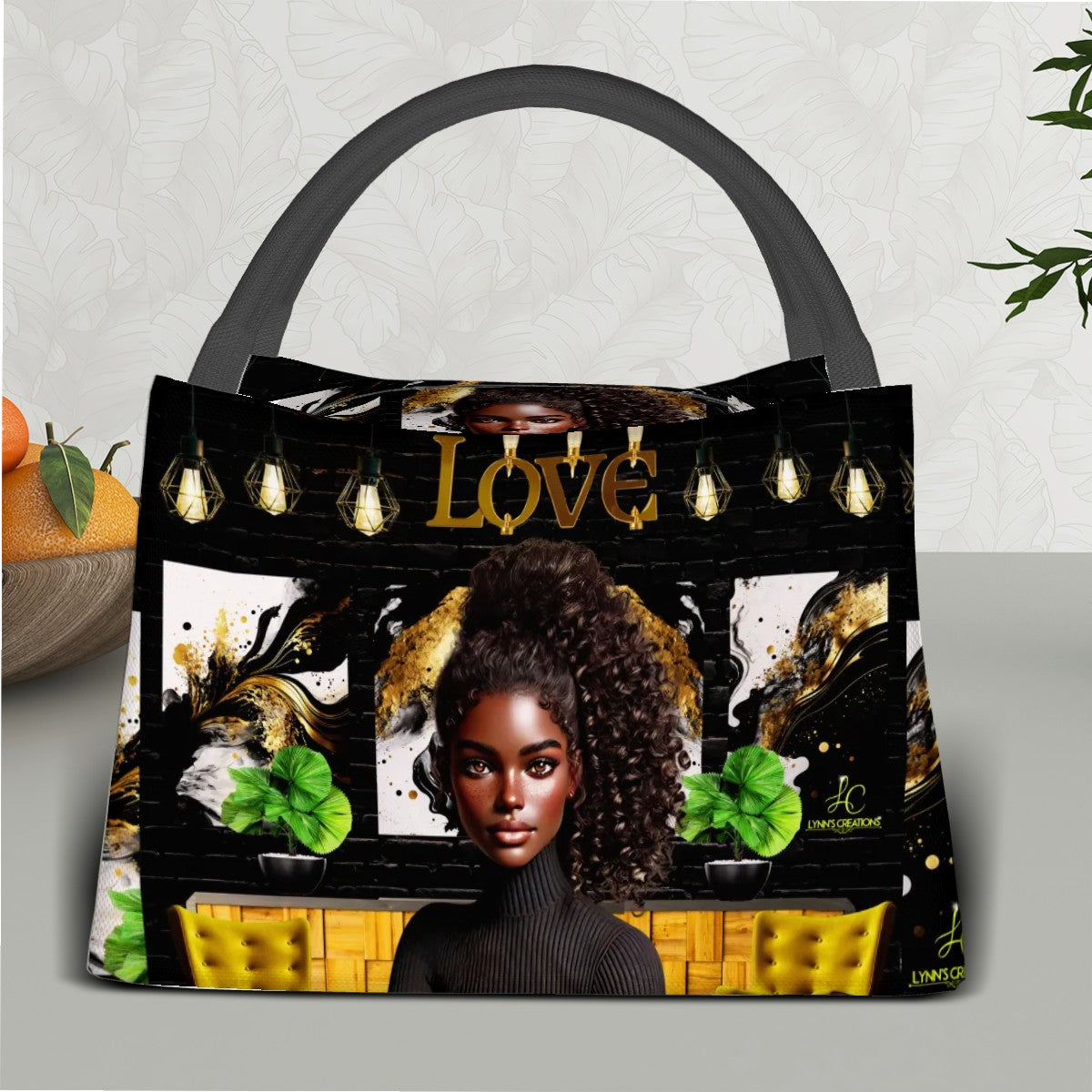Ponytail Princess - Rectangle Insulated Lunch Bag with Aluminum Film