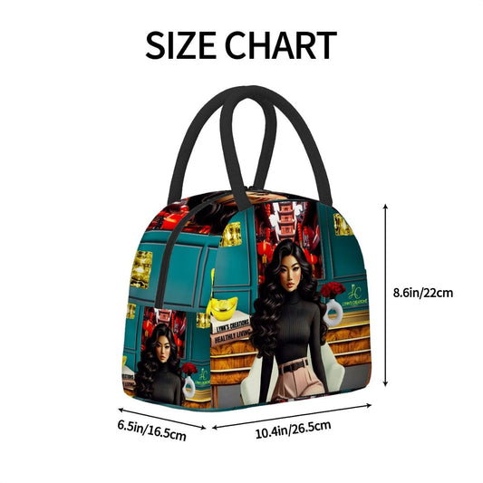 Sassy Asian Doll - Large Insulated Lunch Bag