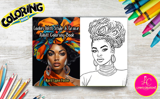 Ladies With Style and Grace Adult Coloring Book