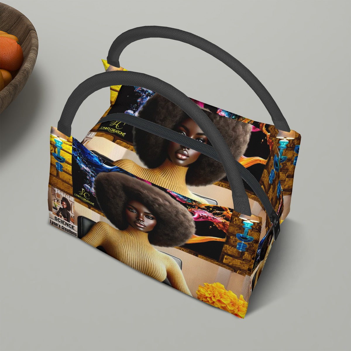 Lovely Imani - Rectangle Insulated Lunch Bag with Aluminum Film