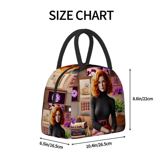 Red Raspberry Cutie - Large Insulated Lunch Bag