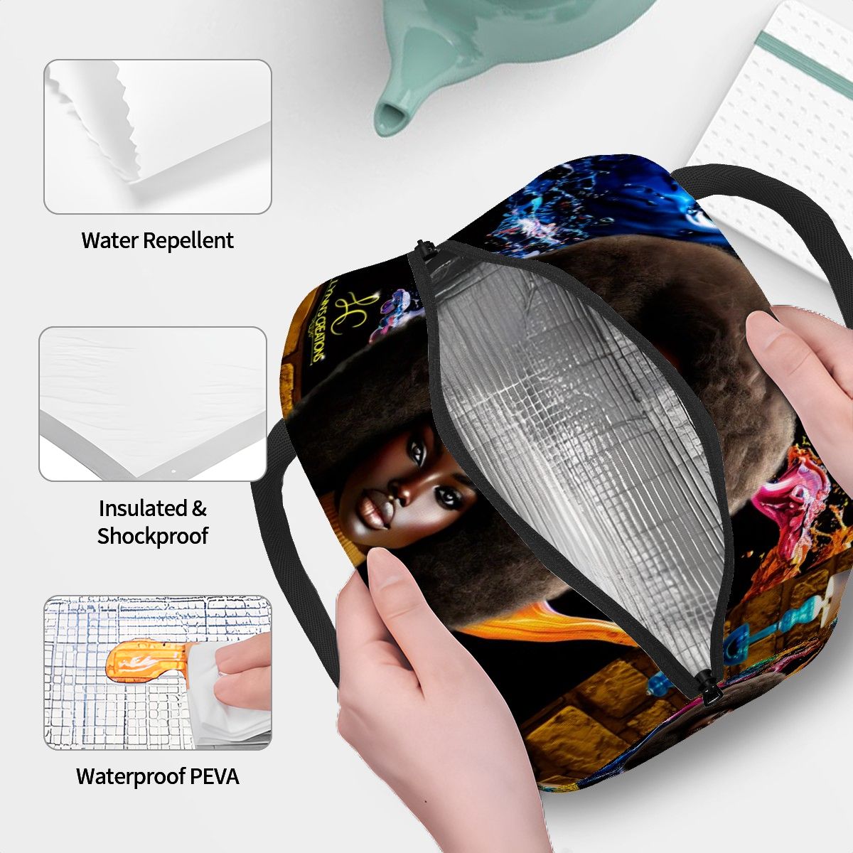 Lovely Imani - Large Insulated Lunch Bag