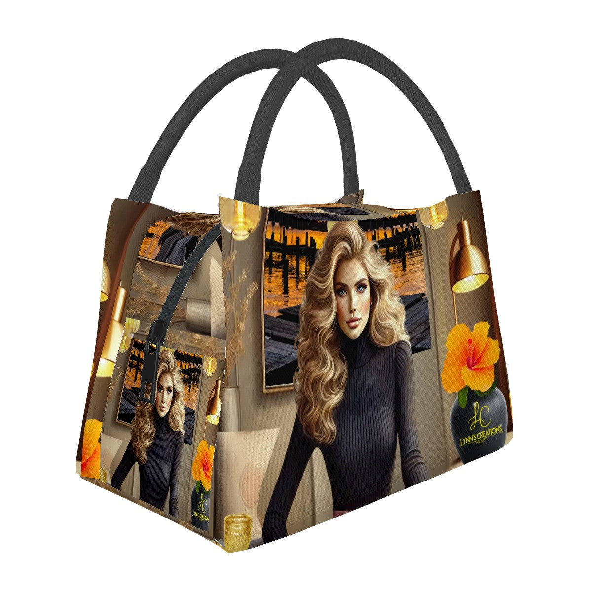 Blonde Bombshell - Rectangle Insulated Lunch Bag with Aluminum Film