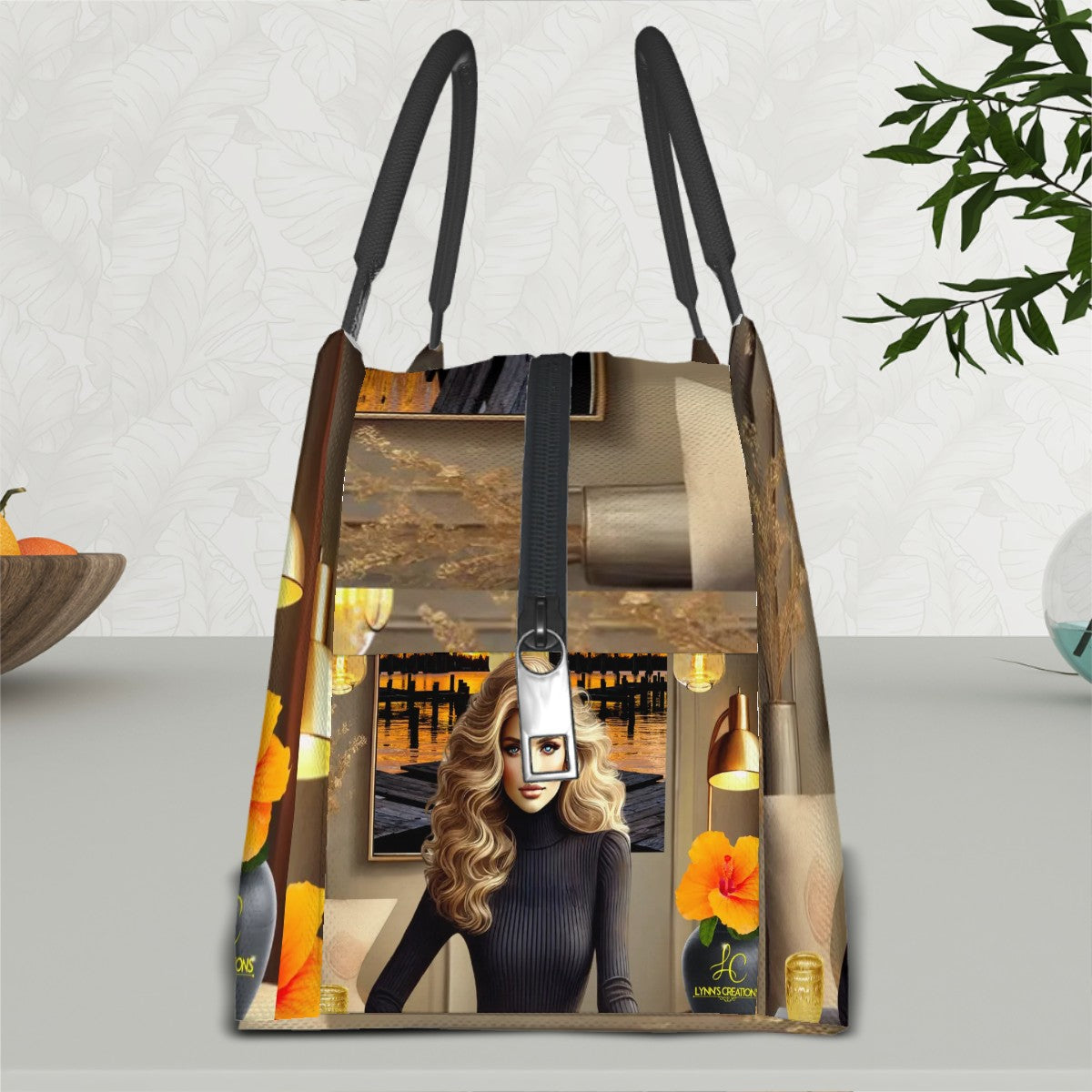 Blonde Bombshell - Rectangle Insulated Lunch Bag with Aluminum Film