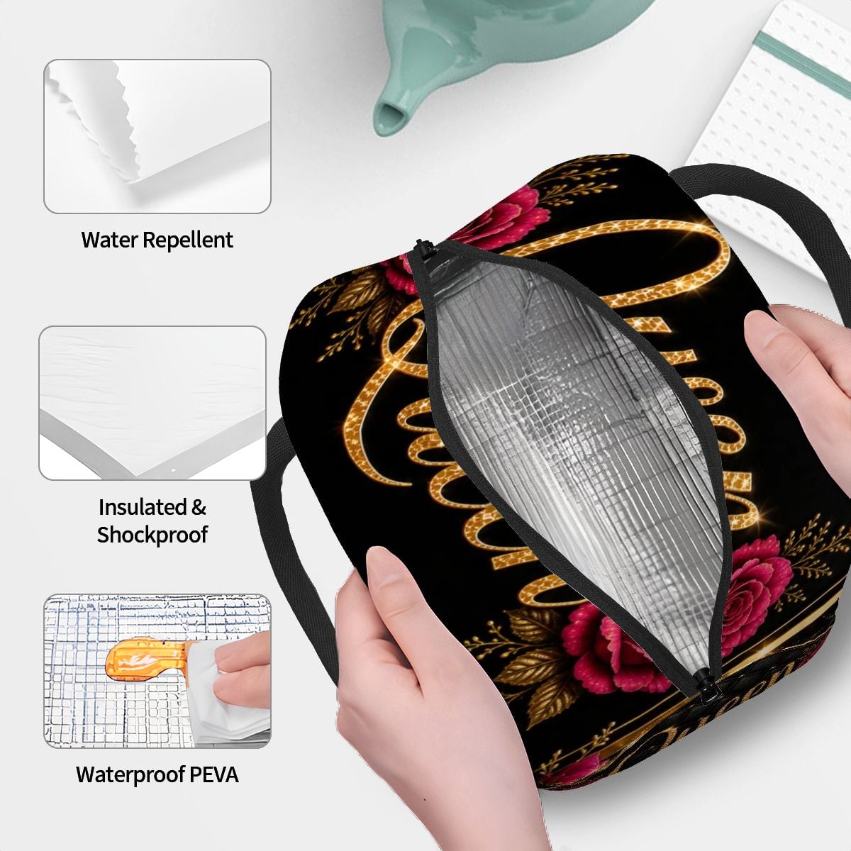 Queen of My Own Life - Large Insulated Lunch Bag