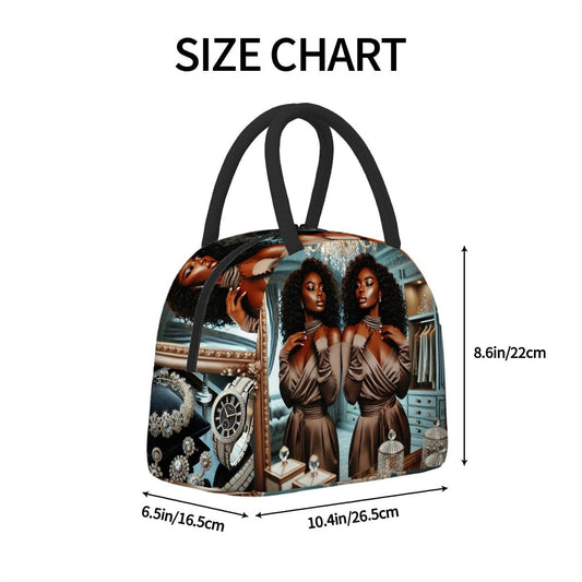 Beauty Within Dimond Dressing Room - Large Insulated Lunch Bag
