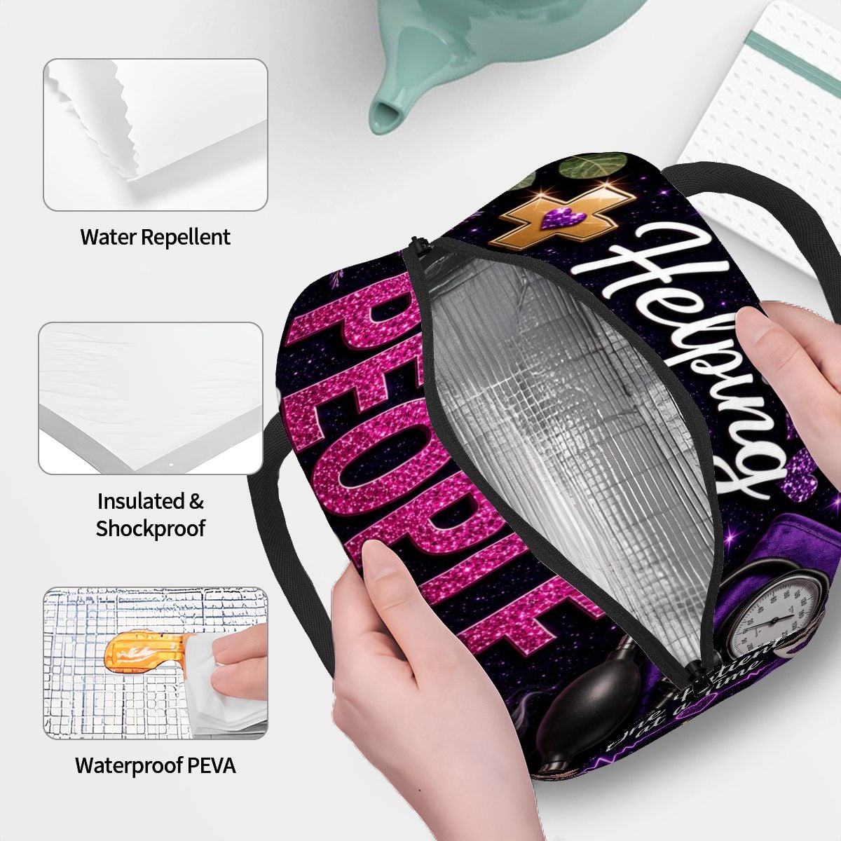 Helping People - Large Insulated Lunch Bag