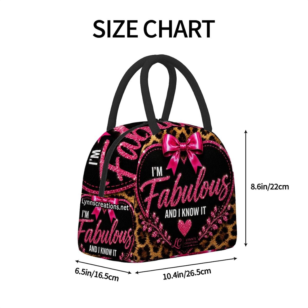 I'm Fabulous Leopard - Large Insulated Lunch Bag
