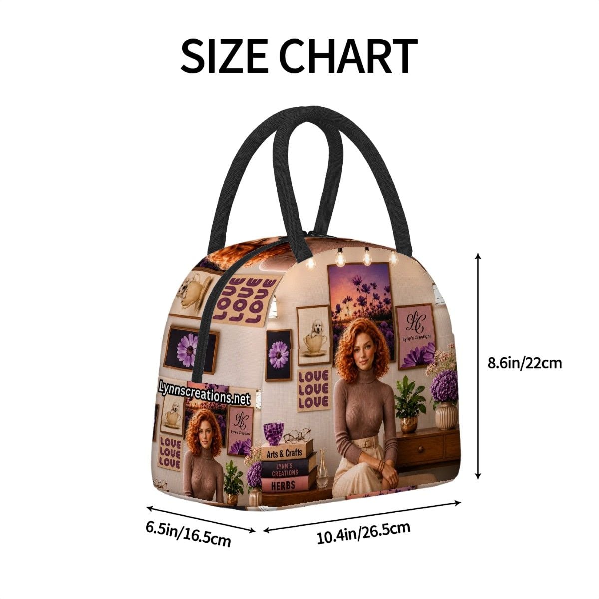 Red Raspberry Cutie - Large Insulated Lunch Bag