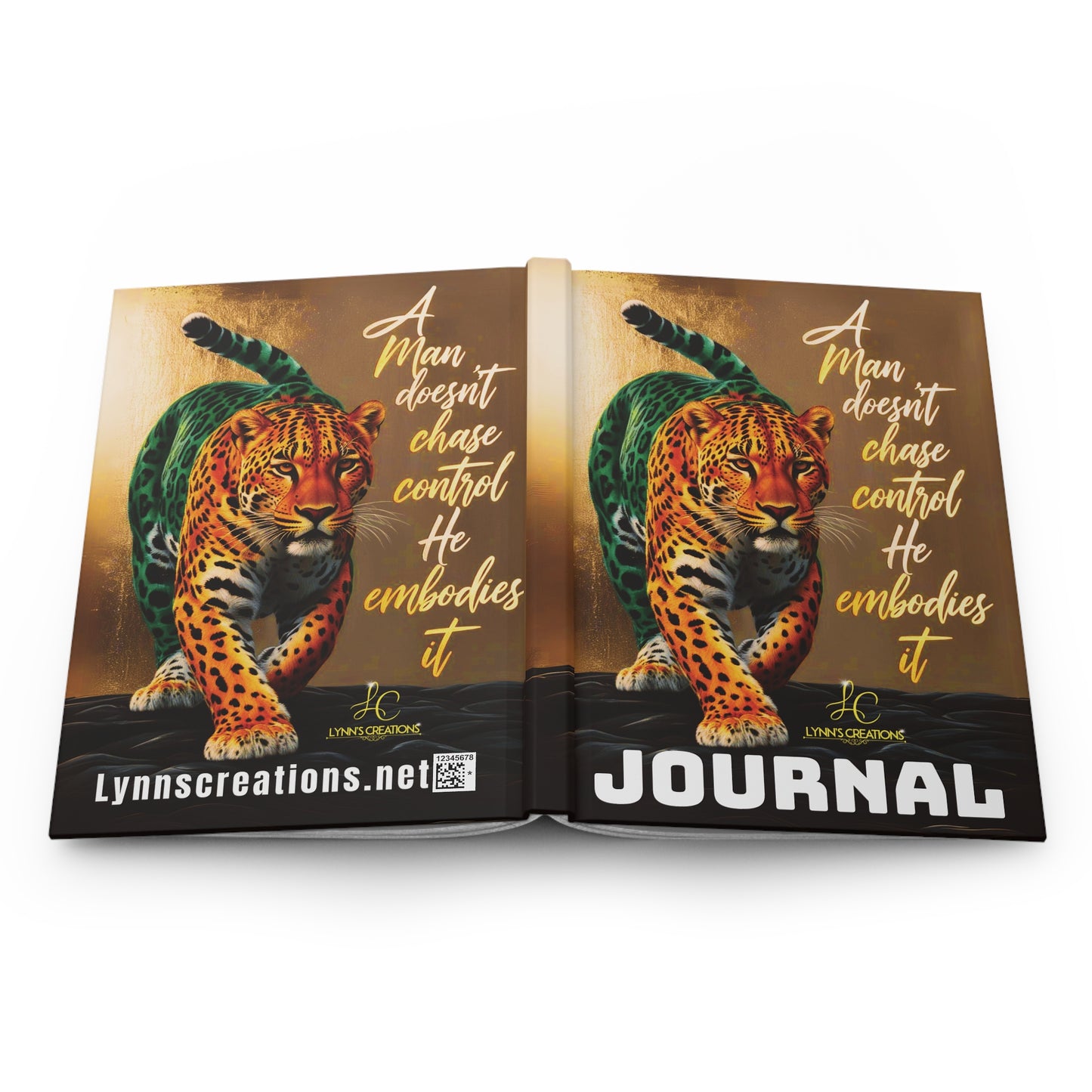 Empowering Leopard Hardcover Journal