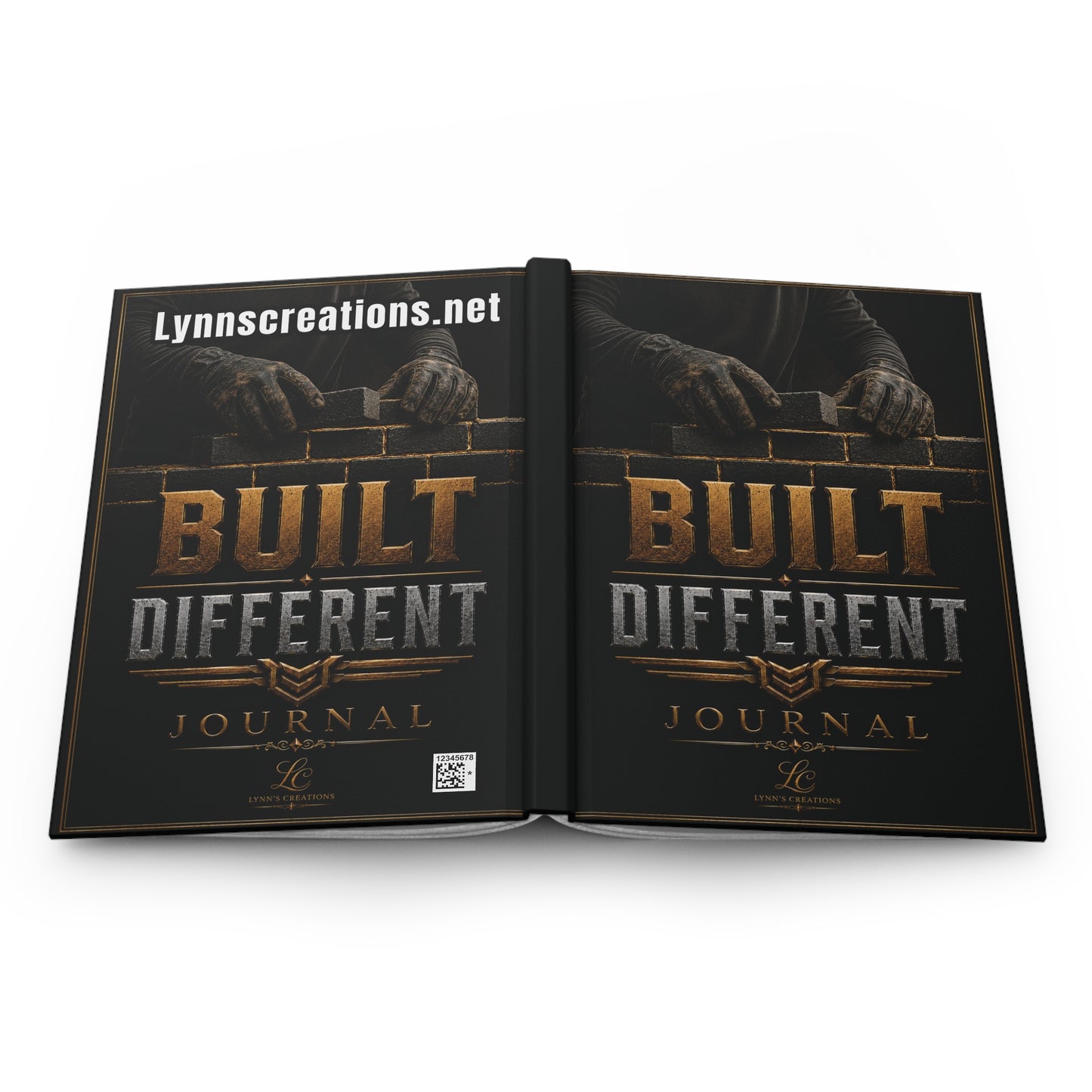 Built Different Hardcover Journal — Motivational Construction-Themed Notebook
