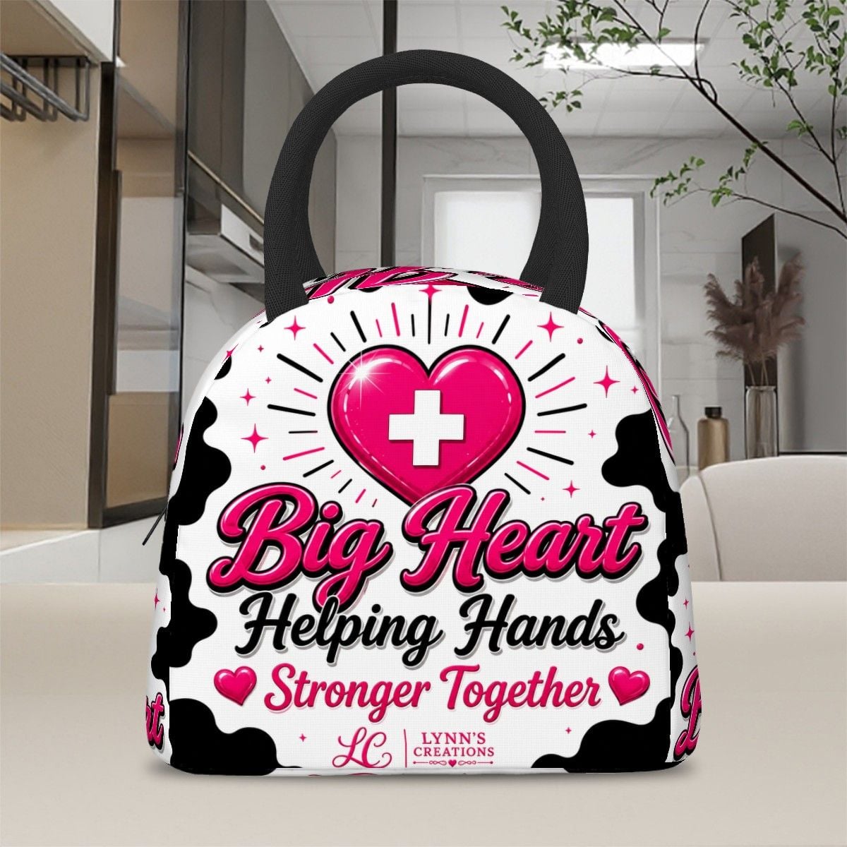 Big Hearts Helping Hands - Large Insulated Lunch Bag