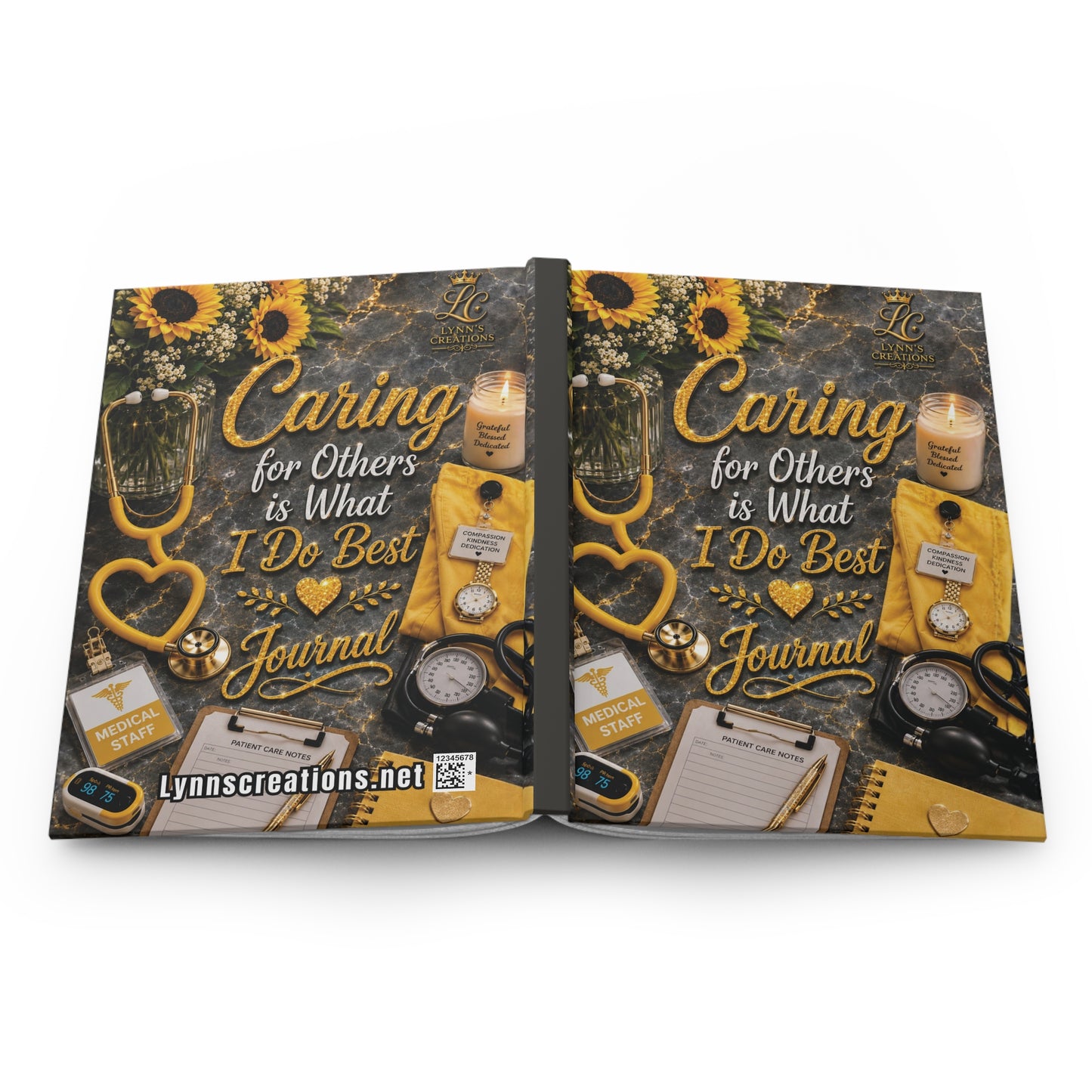 Caring for Others Is What I Do Best Yellow - Hardcover Journal Matte