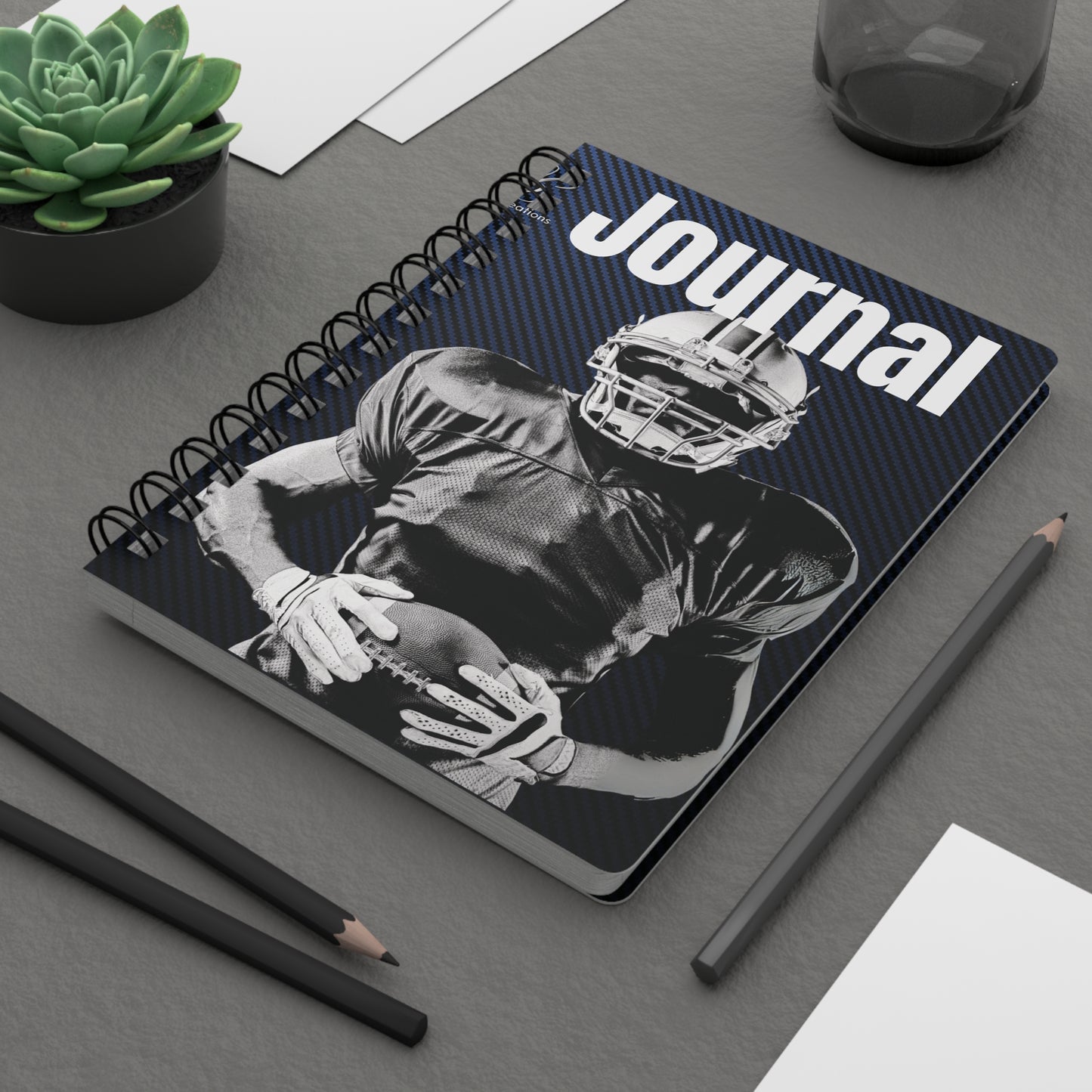 Football Player - Spiral Bound Journal