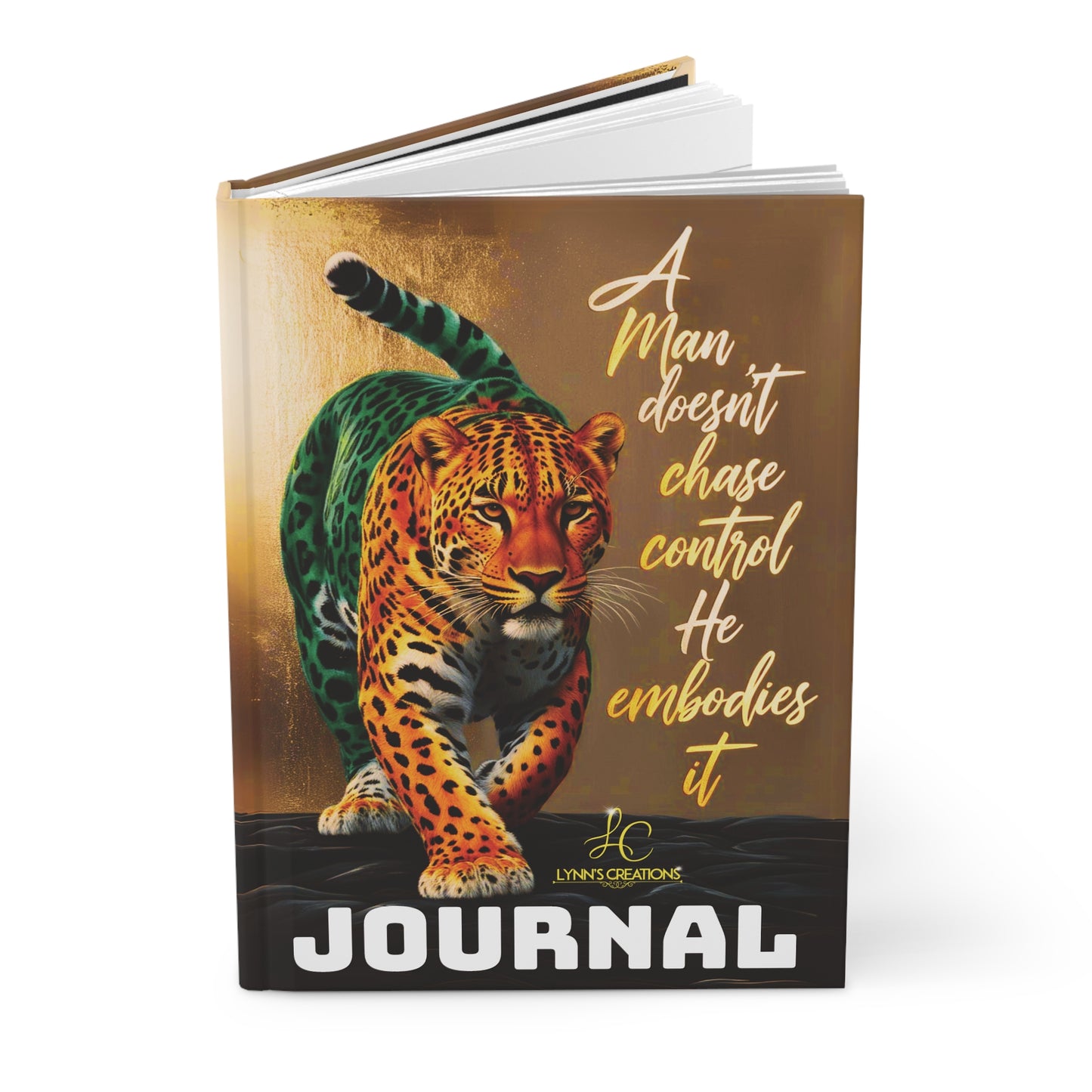 Empowering Leopard Hardcover Journal