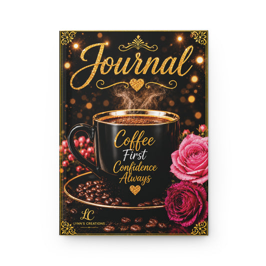 Coffee First Pink - Hardcover Journal Matte