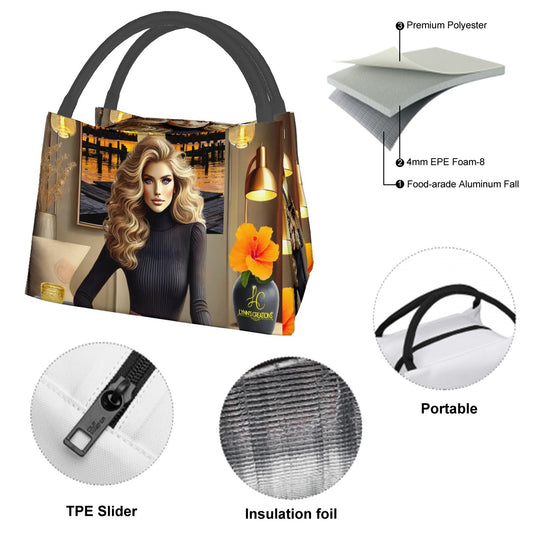 Blonde Bombshell - Rectangle Insulated Lunch Bag with Aluminum Film