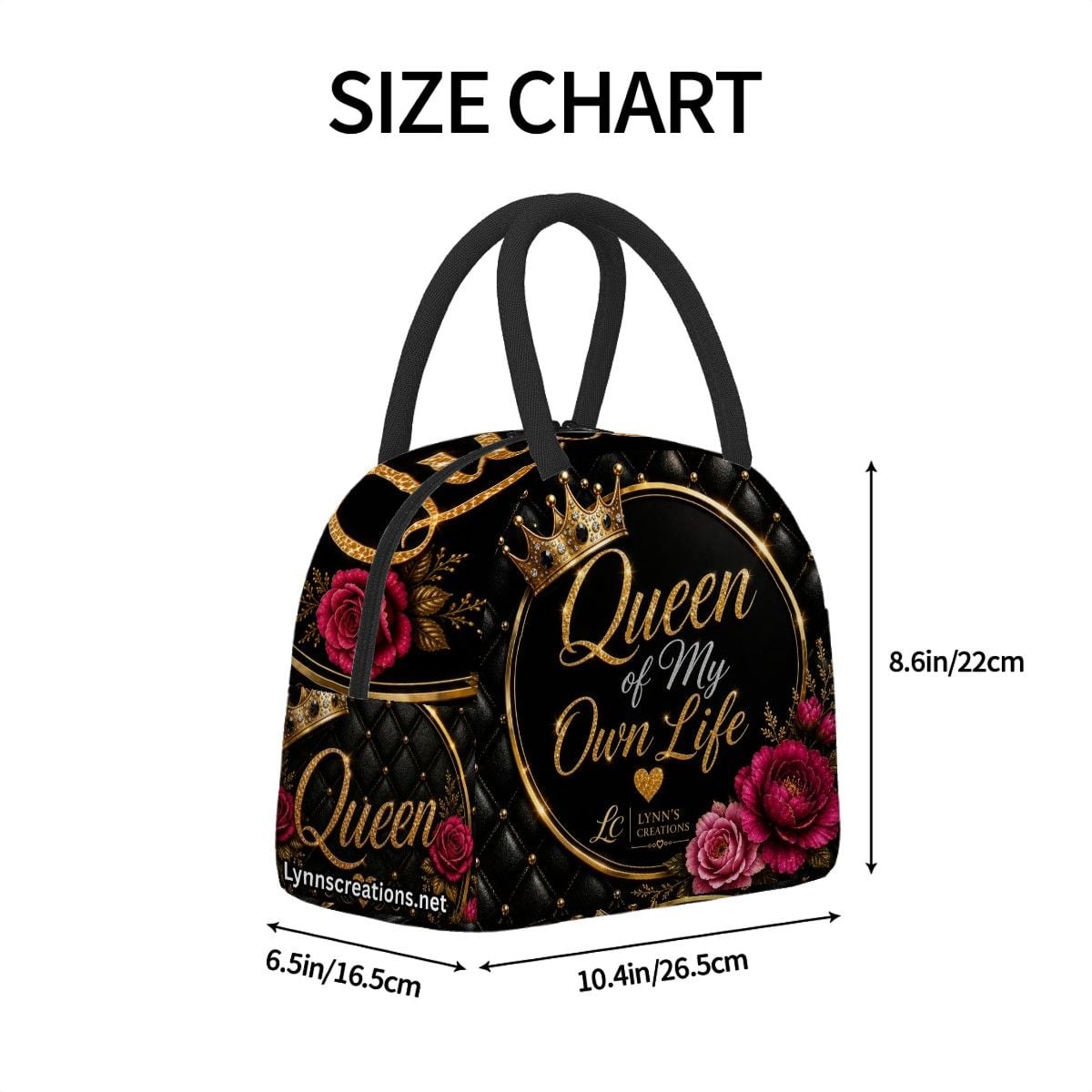 Queen of My Own Life - Large Insulated Lunch Bag