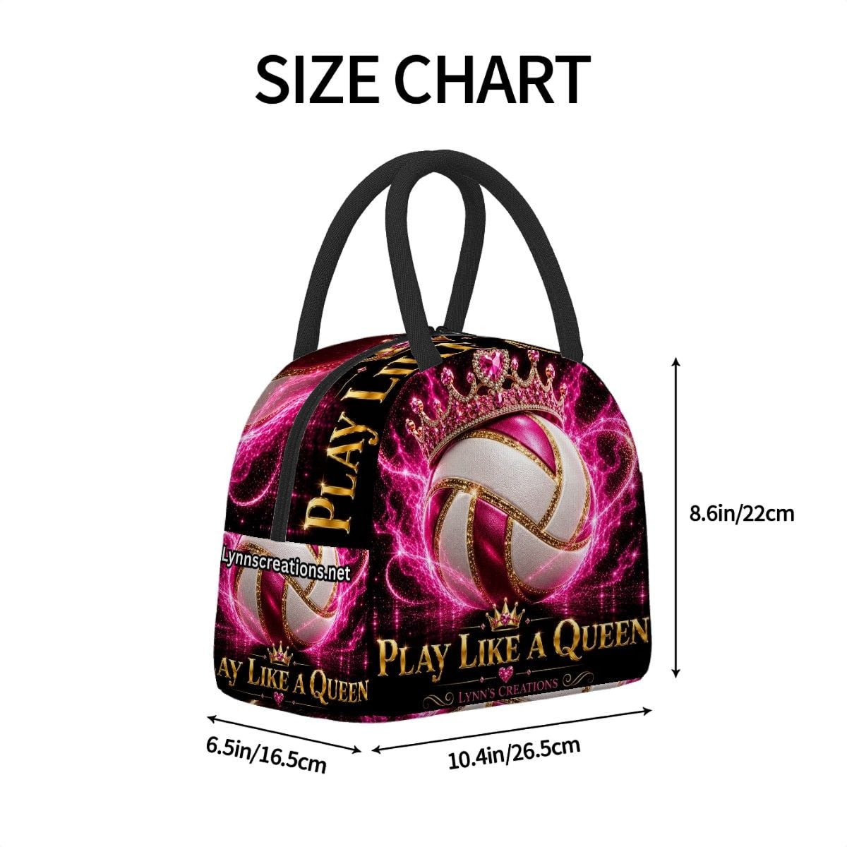 Play Like A Queen Soccer - Large Insulated Lunch Bag