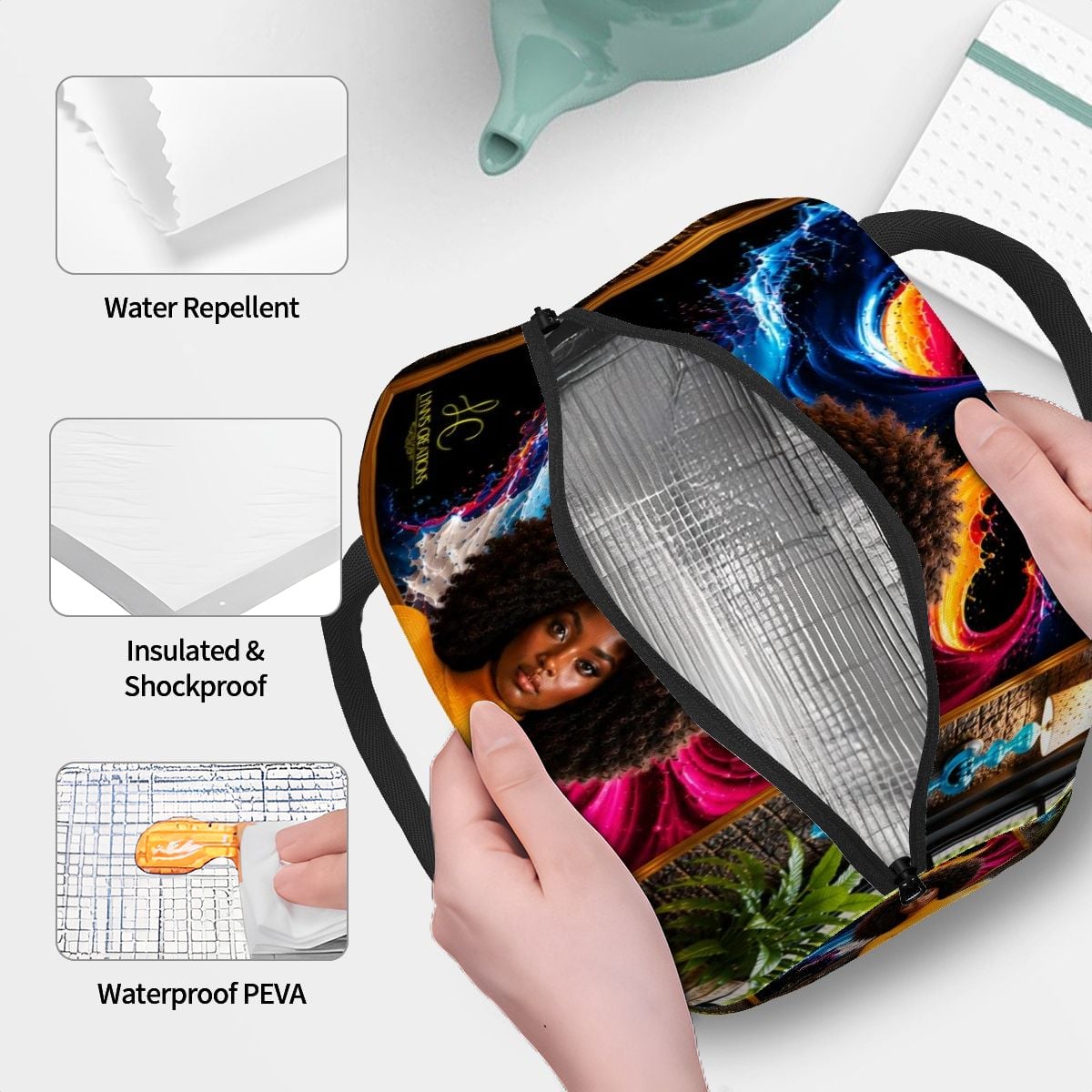 Lovely Imani - Large Insulated Lunch Bag