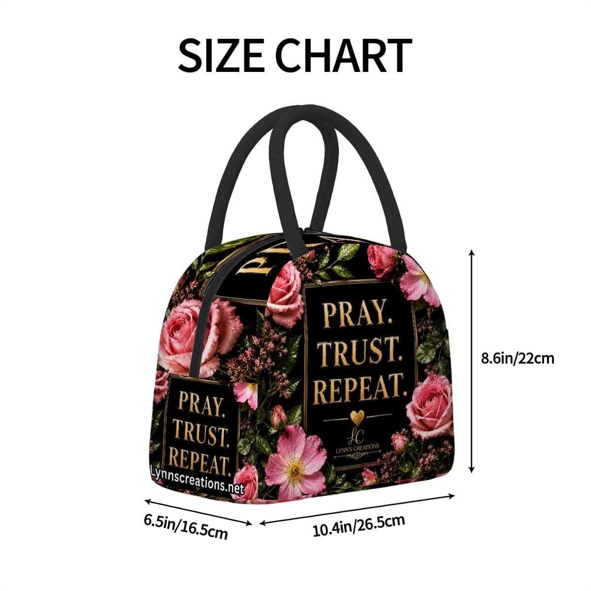 Pray Trust Repeat - Large Insulated Lunch Bag