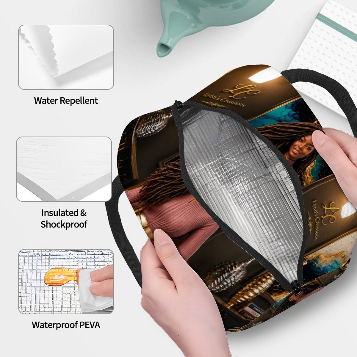 Lovely Lena Joy - Large Insulated Lunch Bag