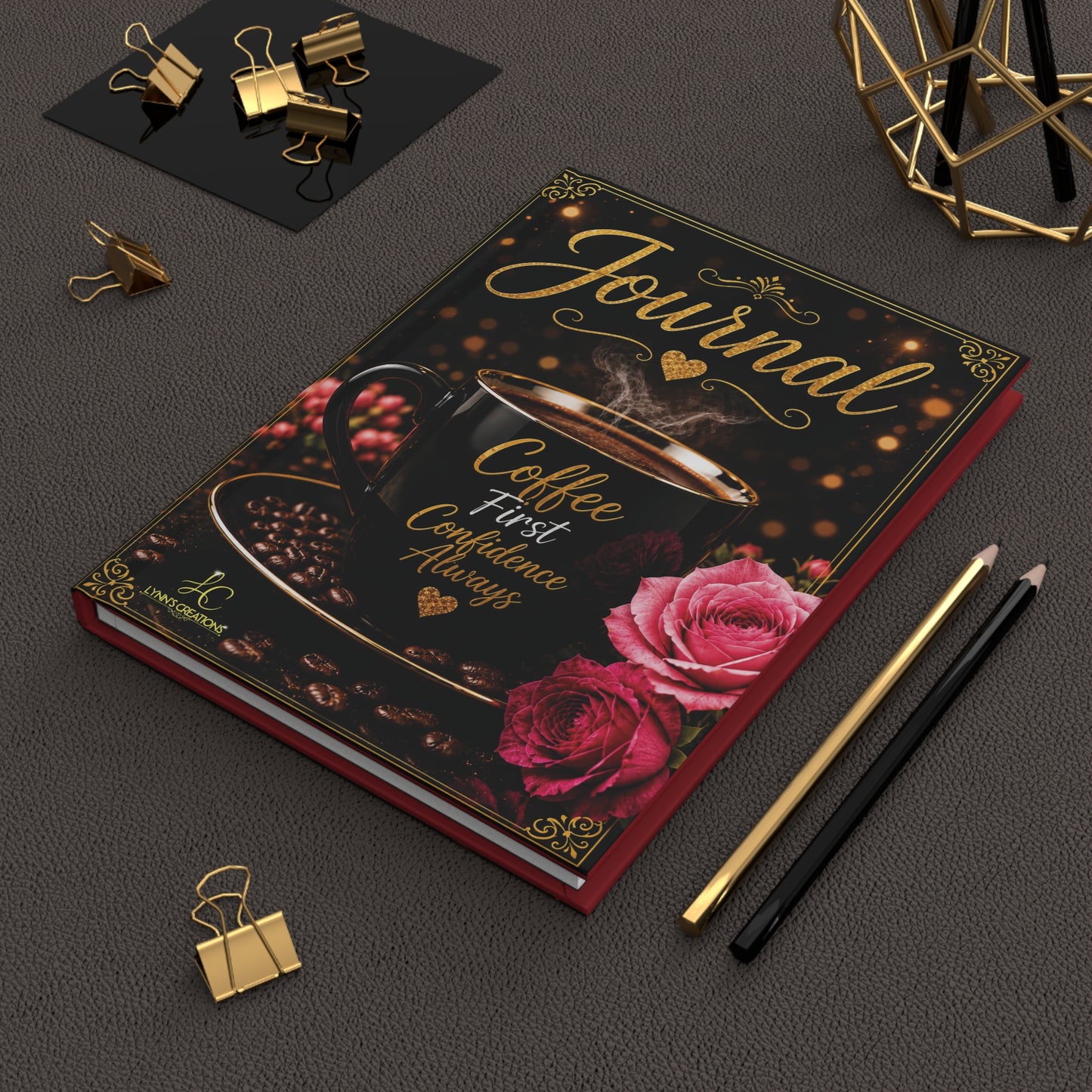 Coffee First Pink - Hardcover Journal Matte