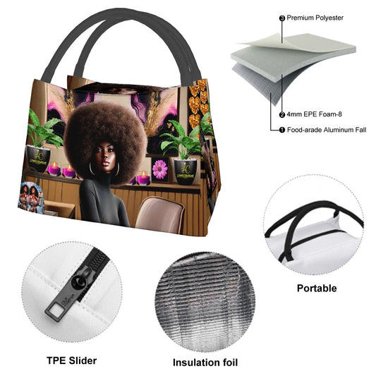 Serene Zuri - Rectangle Insulated Lunch Bag with Aluminum Film