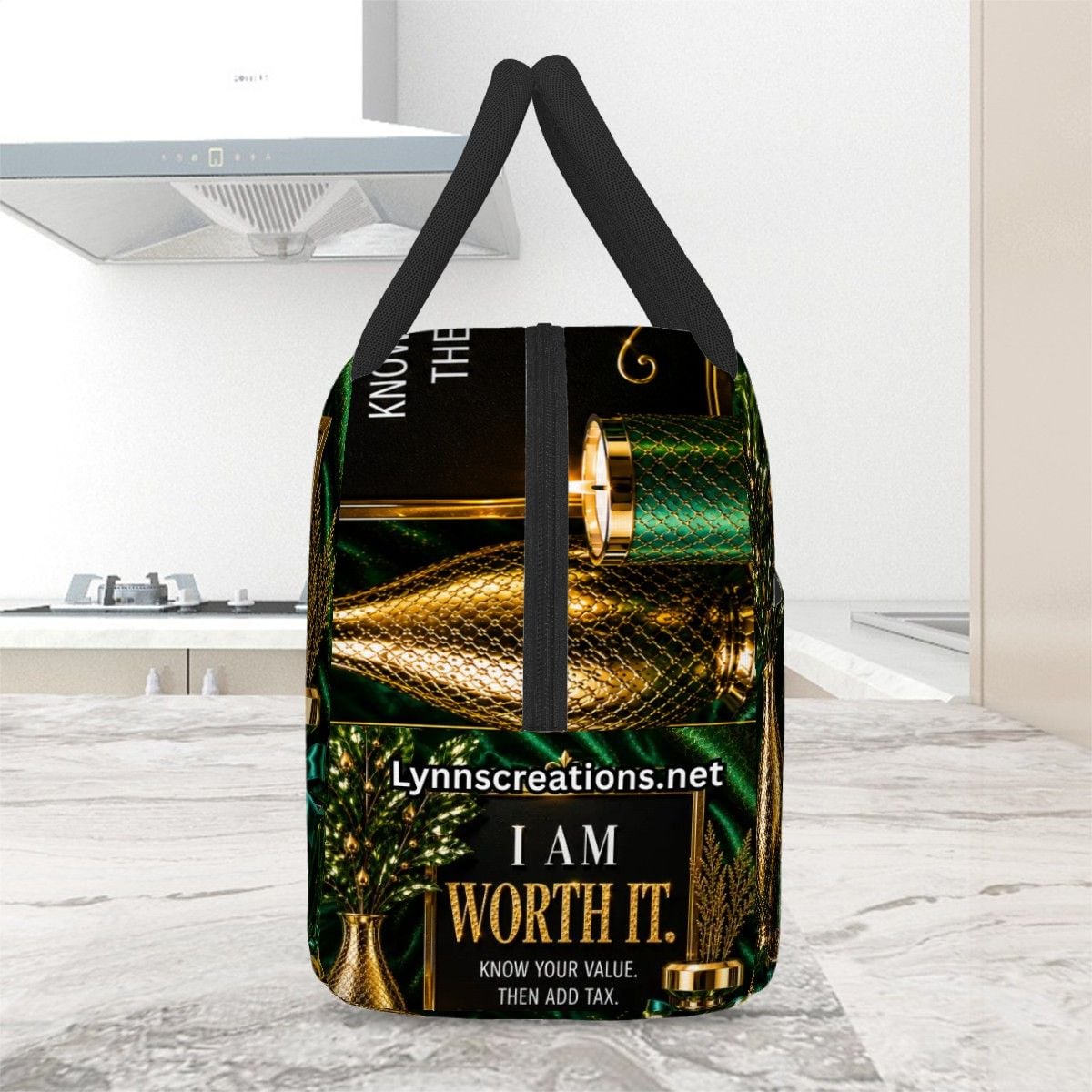 I Am Worth It - Large Insulated Lunch Bag