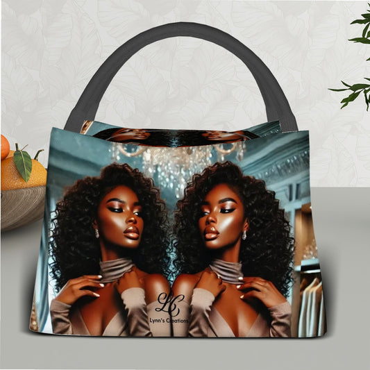 Beauty Within Dimond Dressing Room - Rectangle Insulated Lunch Bag with Aluminum Film