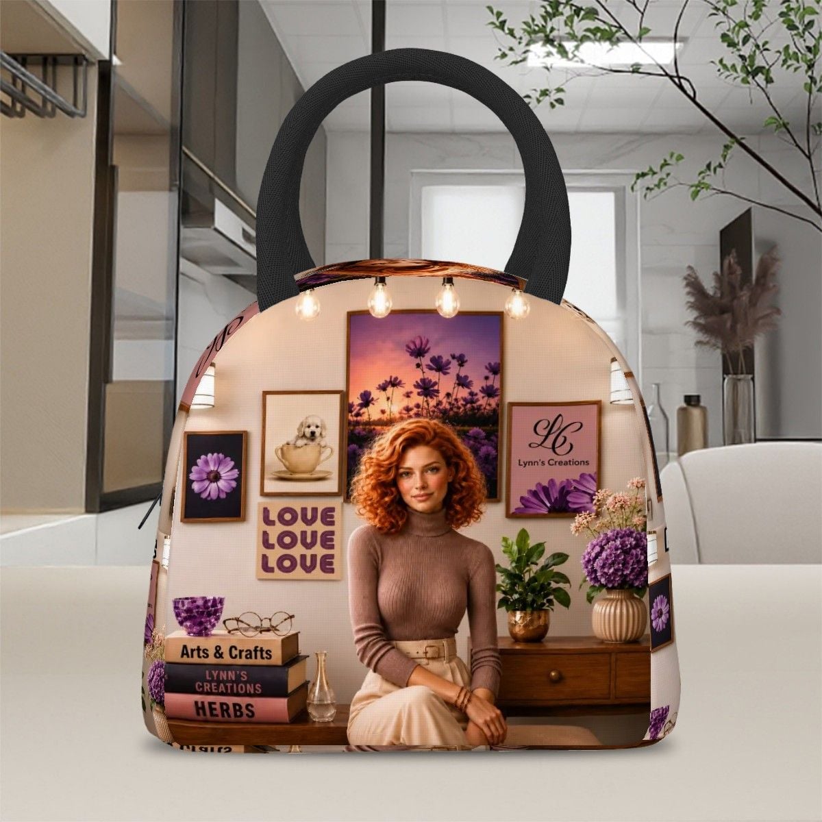 Red Raspberry Cutie - Large Insulated Lunch Bag