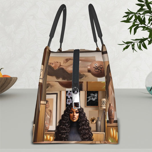 Latin Beauty - Rectangle Insulated Lunch Bag with Aluminum Film