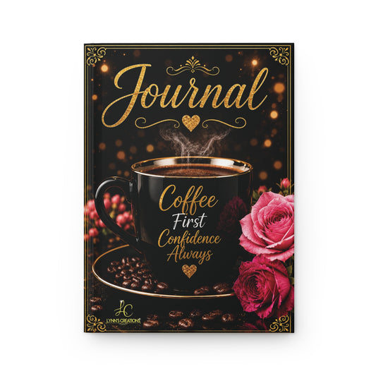 Coffee First Pink - Hardcover Journal Matte