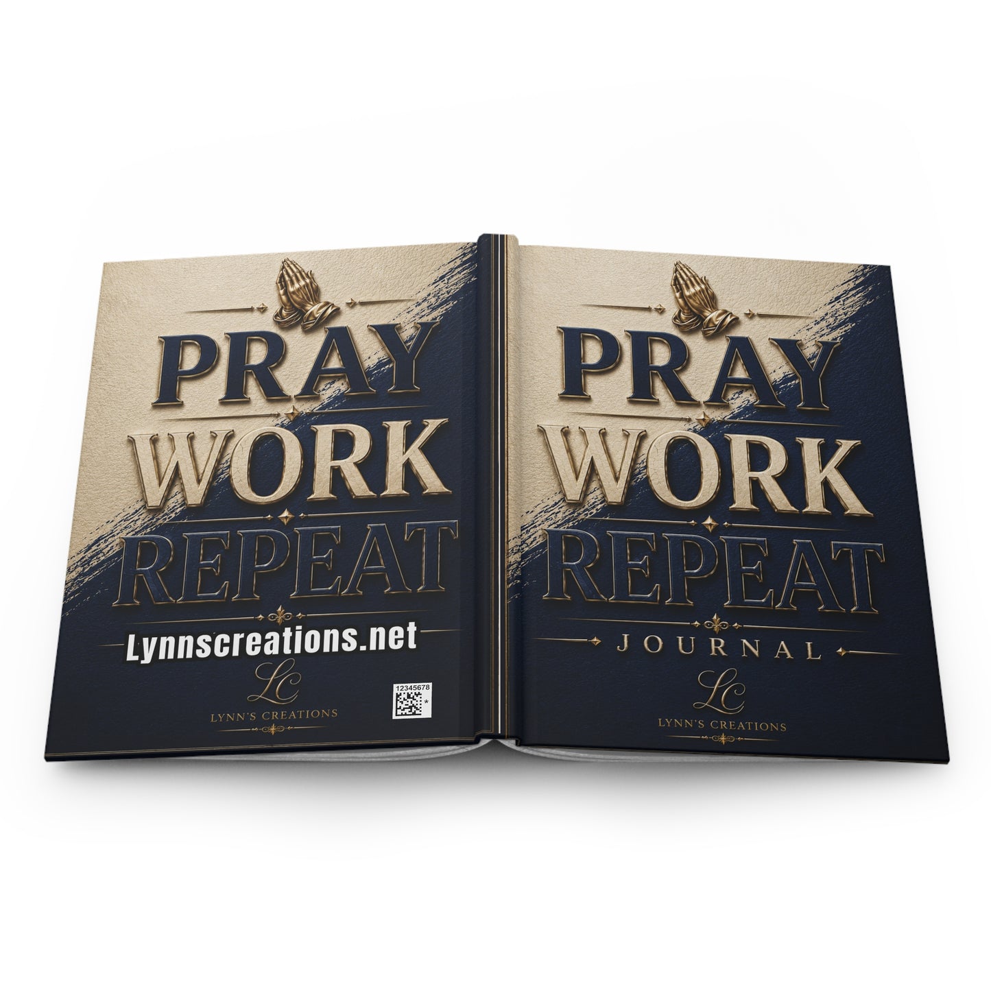 Pray Work Repeat Hardcover Journal — Christian Devotional Prayer & Productivity Notebook