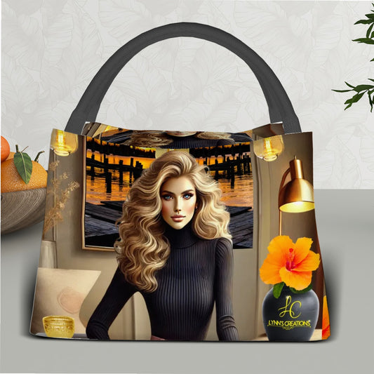 Blonde Bombshell - Rectangle Insulated Lunch Bag with Aluminum Film