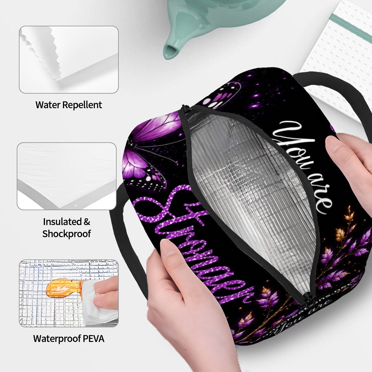 You are Stronger than you Think - Large Insulated Lunch Bag