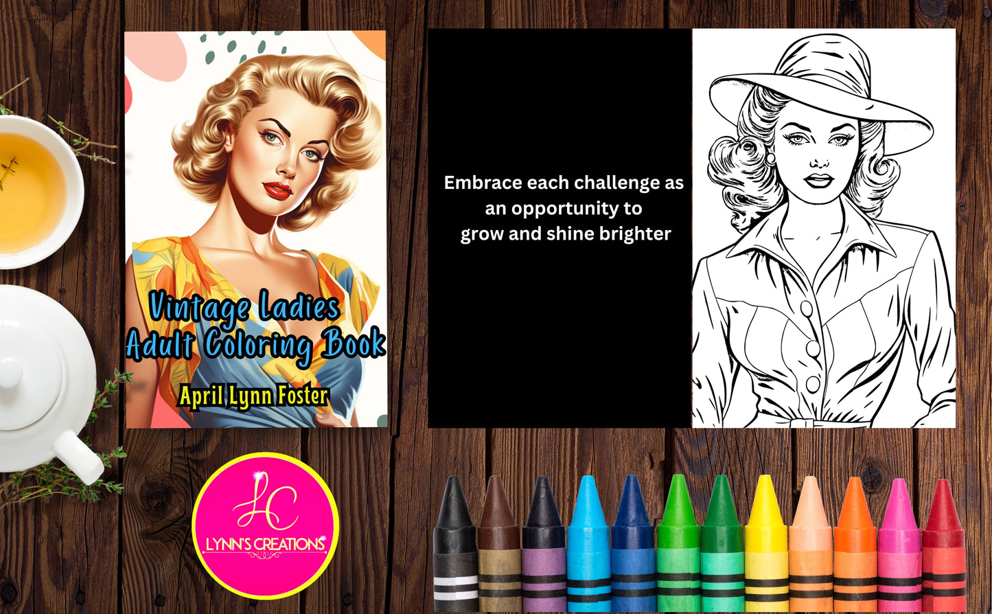 Vintage Ladies Adult Coloring Book